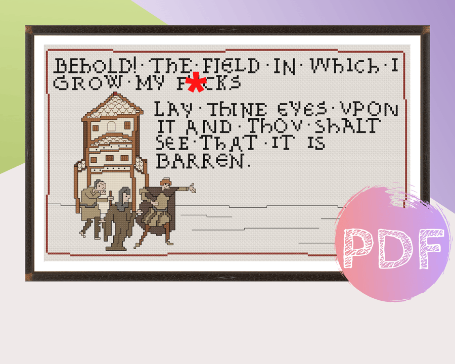 Cross Stitch Pattern: "Field of F-cks"