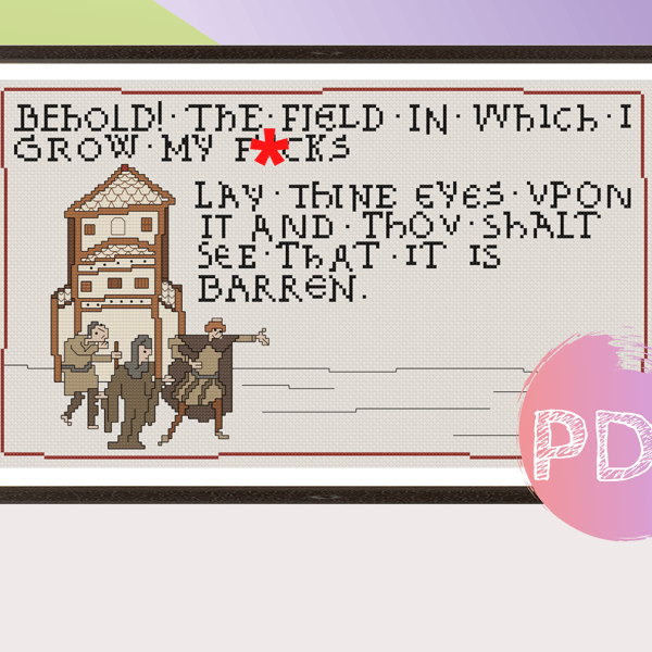Cross Stitch Pattern: "Field of F-cks"