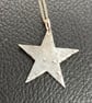 Silver star necklace with embossed tiny stars - Image 4