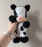 Handmade Crochet Cow or Calf Snuggler – Soft Unstuffed Body Floppy Plushie - Image 3