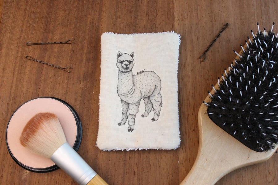 Alpaca Washable & Reusable Eco Fabric Animal Face Wipe Gift Set