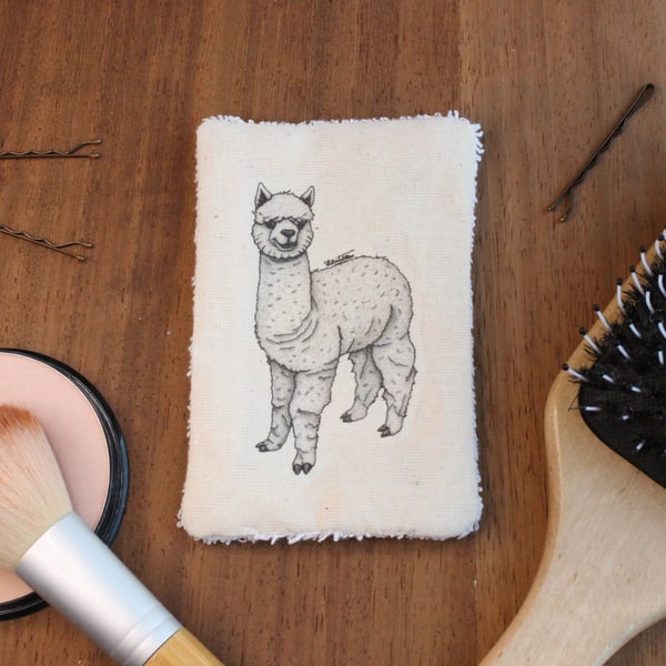 Alpaca Washable & Reusable Eco Fabric Animal Face Wipe Gift Set