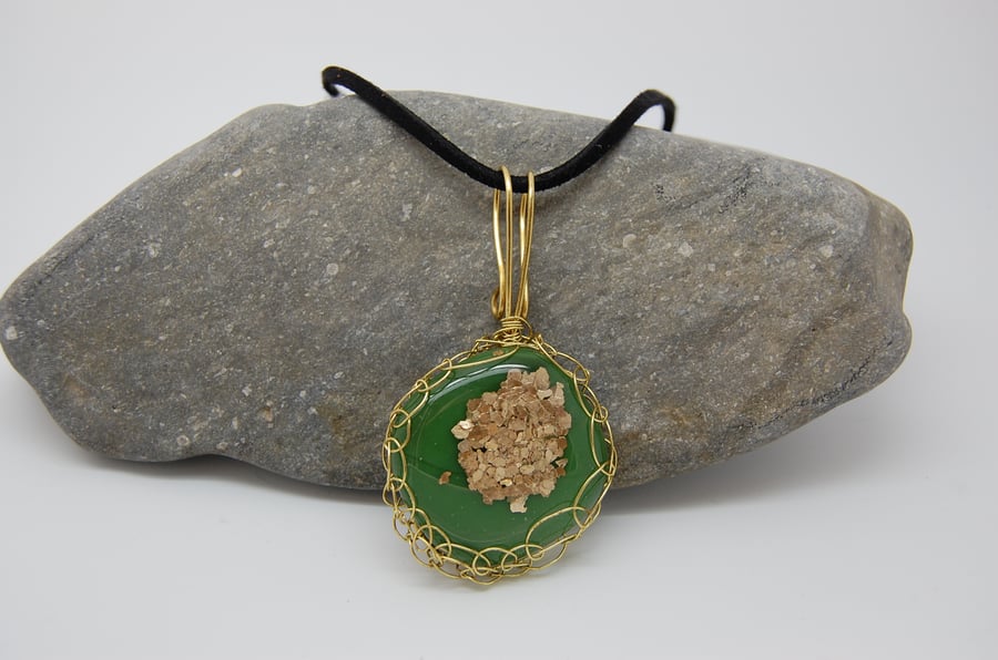Green fused pendant