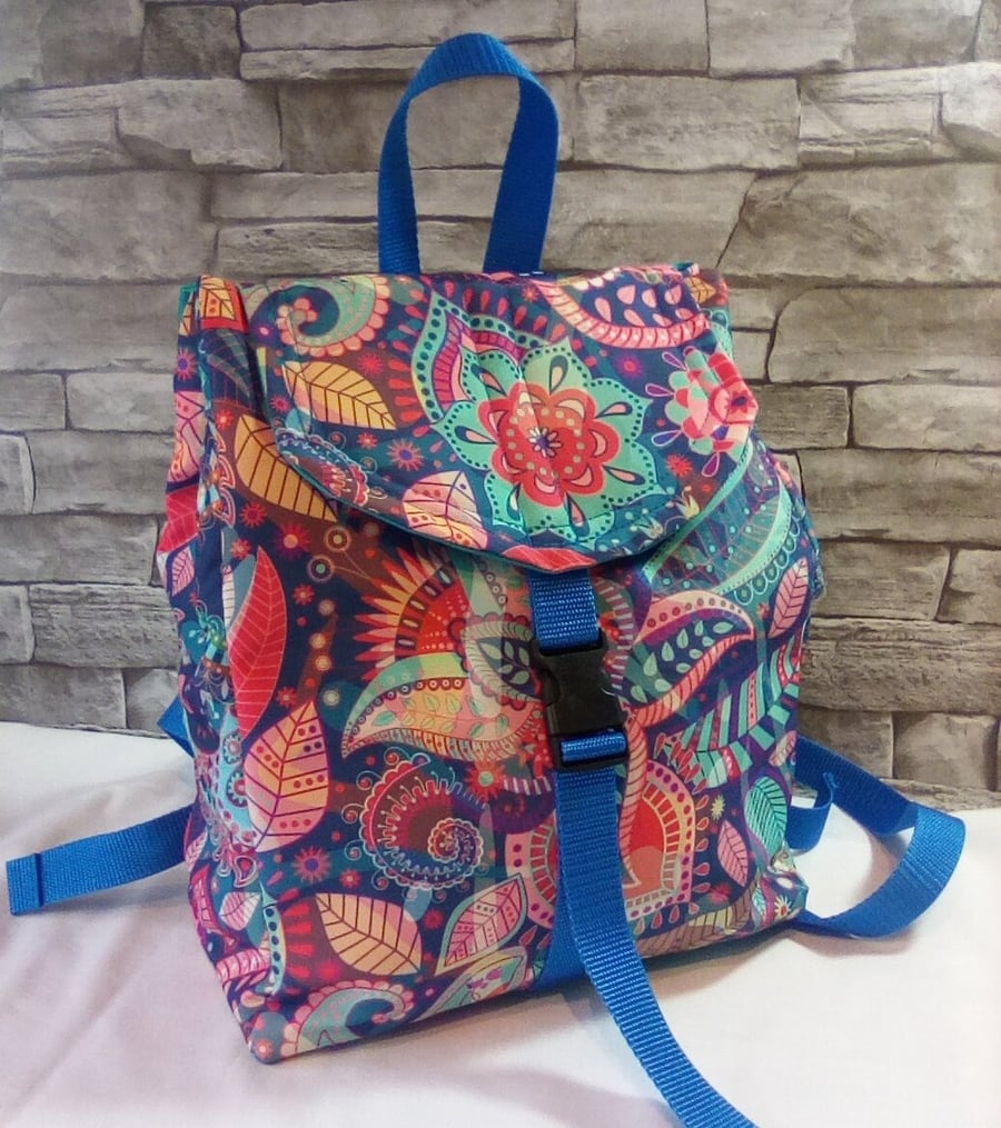 Backpack Retro Lightweight showerproof lined unique handmade bag
