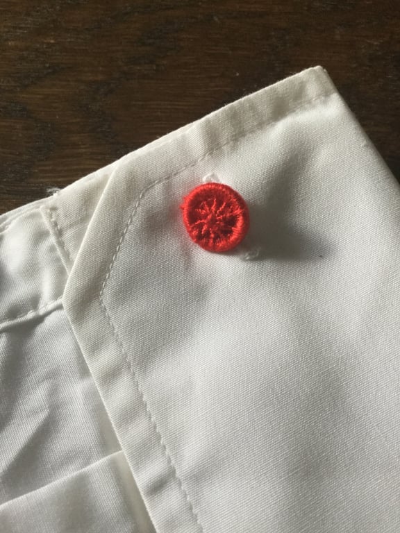 Dorset Button Cufflinks, Scarlet