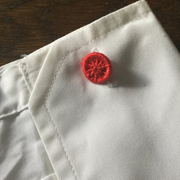 Dorset Button Cufflinks, Scarlet