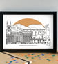 Peak District Skyline Art Print - Image 3
