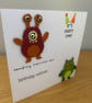  Monsterous Birthday Card Handmade Papercraft Design - Image 2