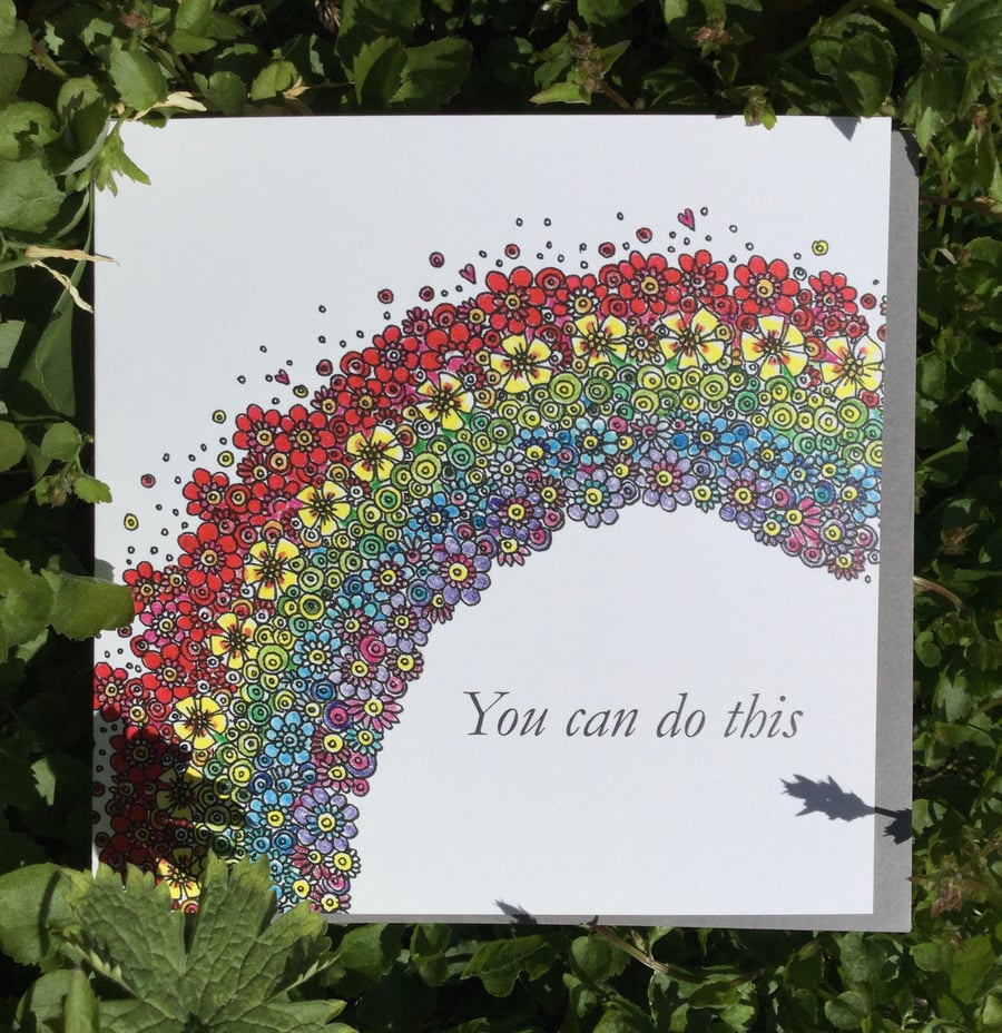 You can do this Rainbow Greeting card 