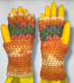 Crocheted Fingerless Dragon Scale Gloves - Image 5