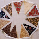 Christmas Bunting - gold and bronze