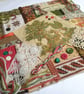 Forest Stag Slow Stitching Kit large - vintage linen and wool