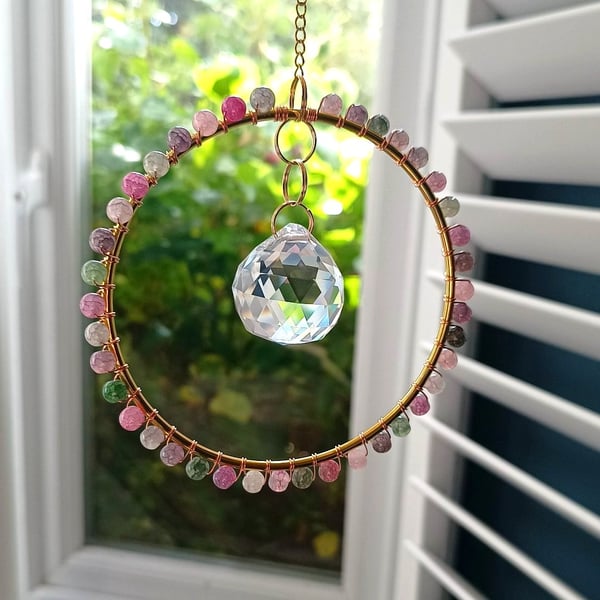 Suncatcher with crystal ball prism