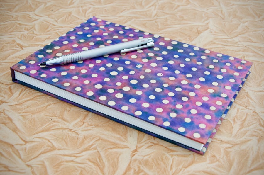 A5 Hardback Watercolour Sketchbook with handmade paper cover