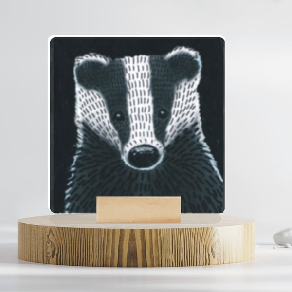 Badger Mini Ceramic Tile Art 