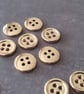 10mm 16L Reversible blouse button Gold (light weight) - Image 3