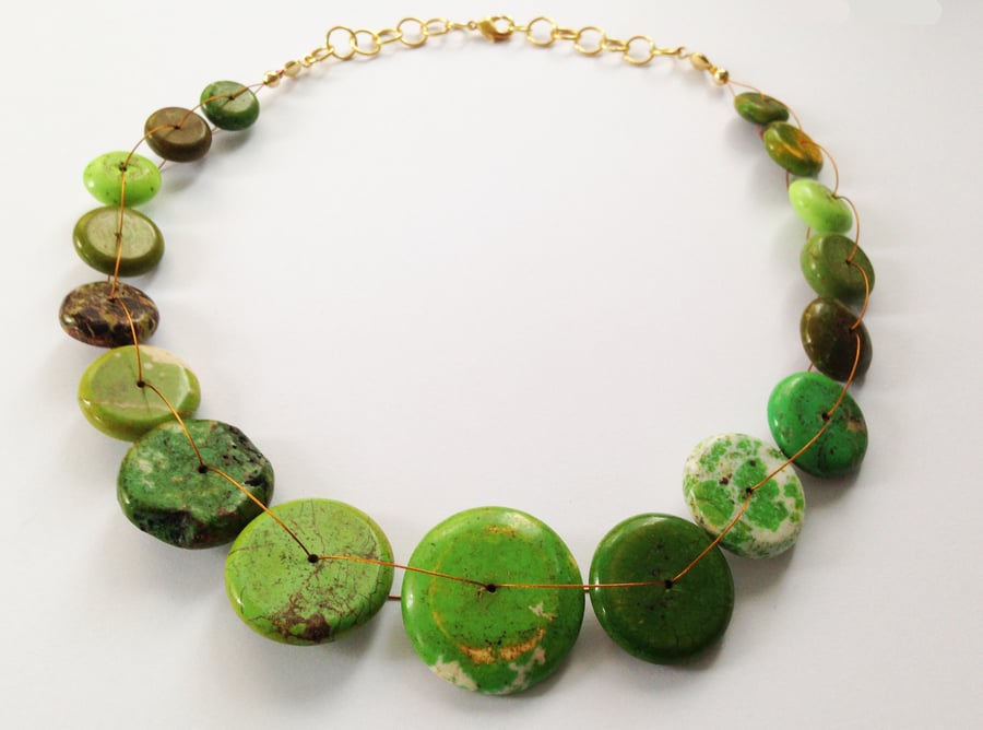 Magnesite Neacklace-Green