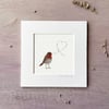 'Robin Song' 5" x 5" Mounted Print