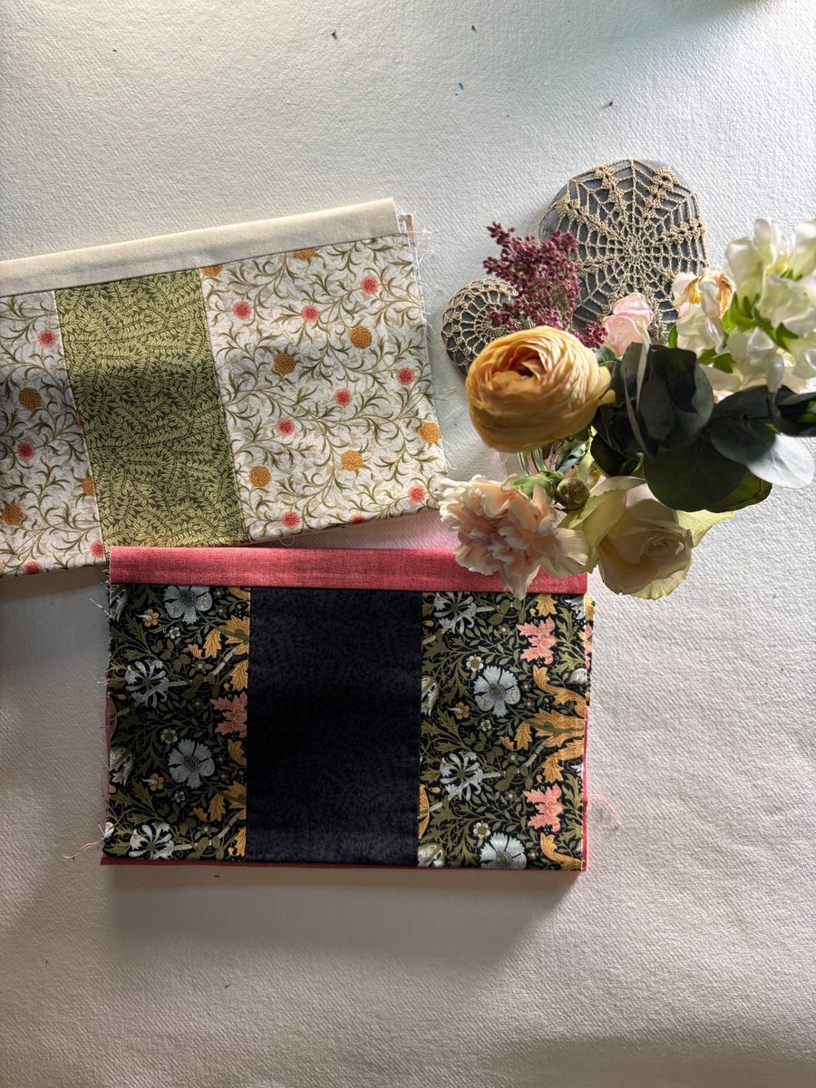 Plush hand pieced and quilted Muji notebook with free personalisation