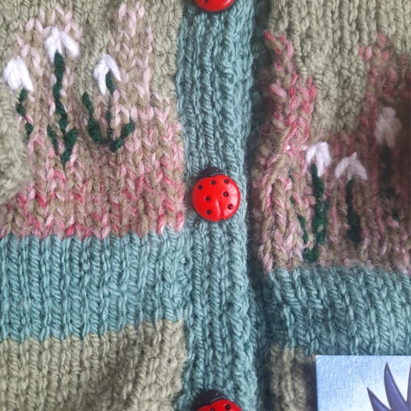 Snowdrop Hand Knitted Baby Hoody