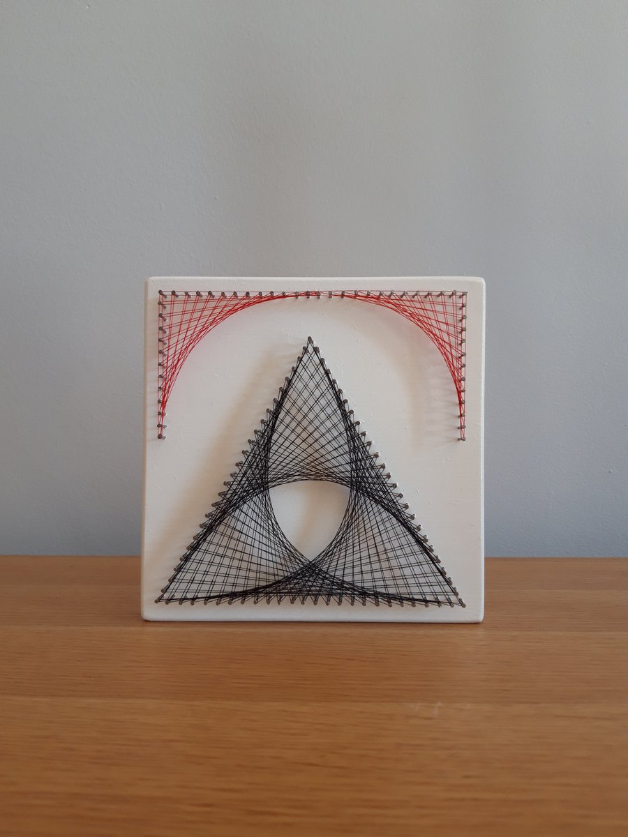 Retro string art picture (triangular)