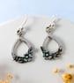 Teardrop Flower Earrings, Recycled Silver Earrings, Nature Inspired - Image 5