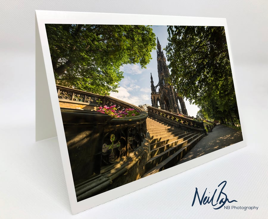 The Scott Monument Edinburgh - Scotland Greeting Card by Neil Barr