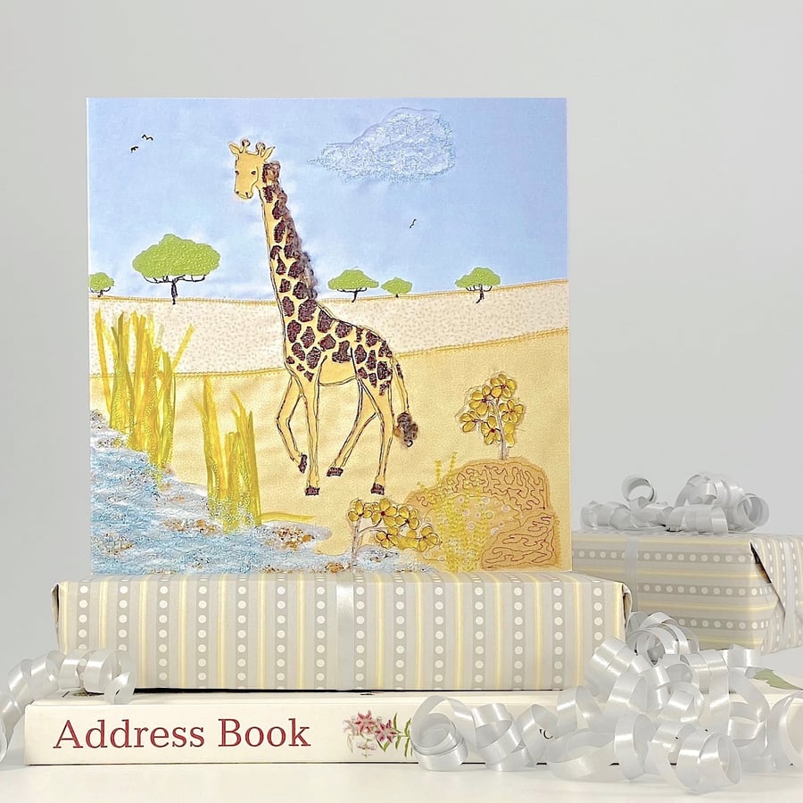 Giraffe birthday card