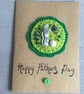 Hand Embroidered Golf Fathers Day Card 