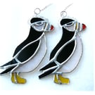 Puffin Bird Suncatcher Stained Glass Handmade British