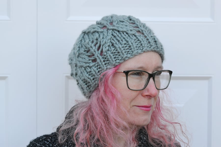 24 Colours , Womens Super ChunkyDiamond Pattern Knitted Beanie Hat