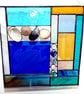 Large Stained Glass Etched Turtle Panel - Image 2