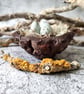 Bird Nest Bowl, Rustic Clay, Mini Trinket Dish, Wabi-Sabi Bark Bowl - Image 8