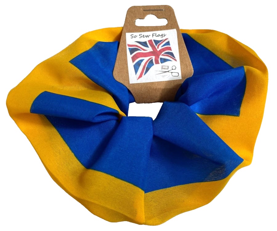 Sweden Swedish Flag Hair Scrunchie Scrunchies Accessory Band Elastic