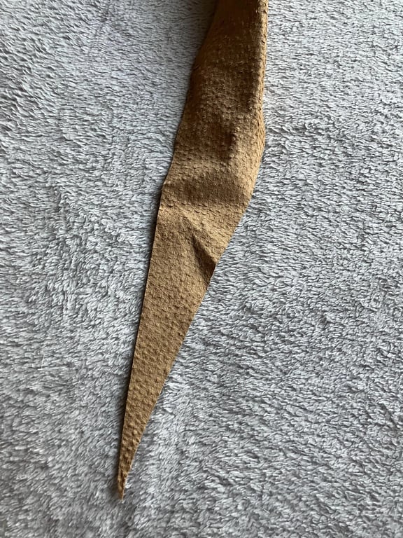 Chrome Handled, Sandy Brown coloured soft Suede Single Tailed Whip FREE SHIPPING