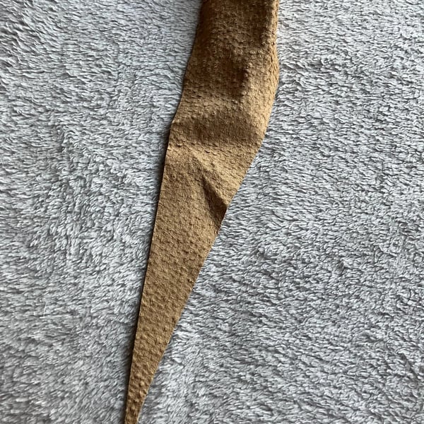 Chrome Handled, Sandy Brown coloured soft Suede Single Tailed Whip FREE SHIPPING