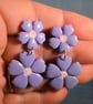 Double Flower Dangle Earrings - Image 8