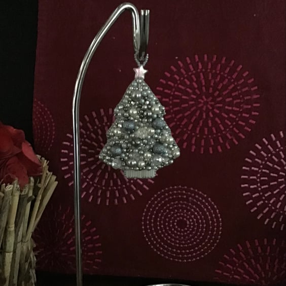 Beaded tree ornament