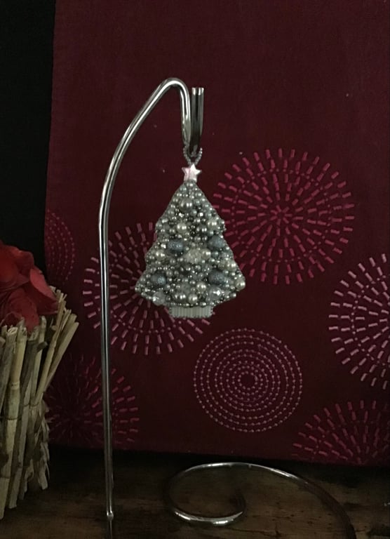 Beaded tree ornament