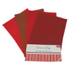 Dovecraft A4 Felt Multiple Pack - Reds 
