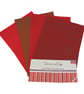 Dovecraft A4 Felt Multiple Pack - Reds 