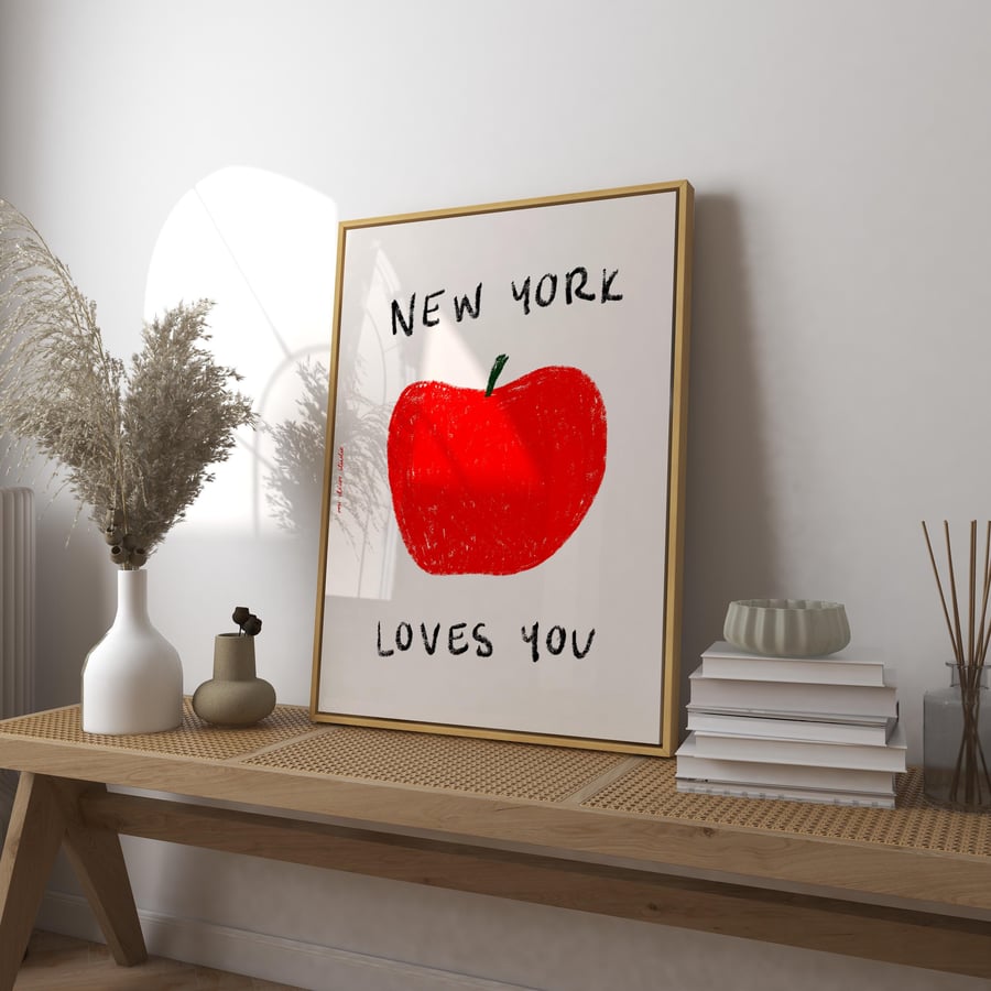 New York Loves You Print Art Poster
