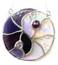 Yin Yang Suncatcher Stained Glass Handmade Purple 025 - Image 1