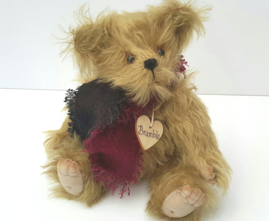 Bramble, 9" Bespoke Mohair Bear, One of a kind Collectable Teddy Bear