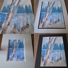 Winter woodland lake 