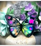 Butterfly Brooch, Handmade, Multicoloured  - Image 1
