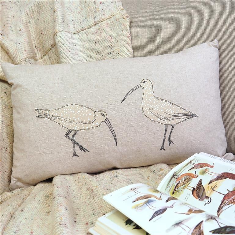 Cushion Curlew Handmade Nature Wildlife Seabird Coastal 