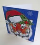 Christmas Tiger Art Greeting Card From my Original Painting - Image 2