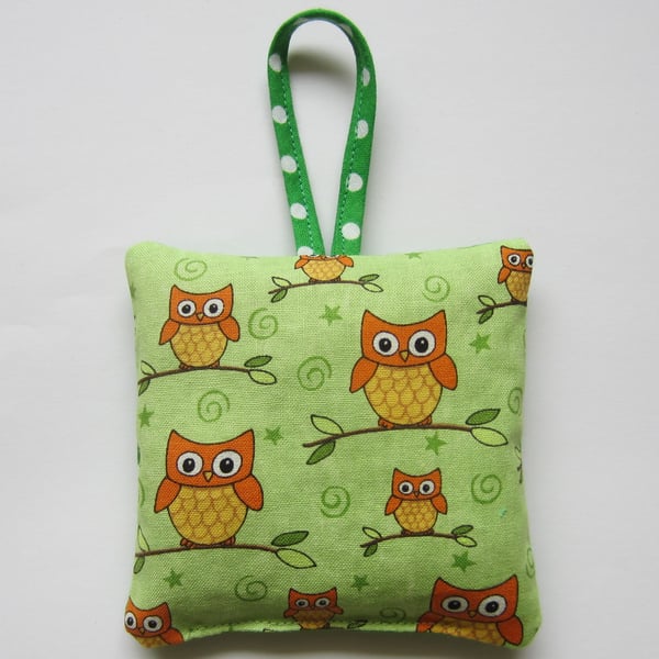 Owl Lavender Bag with Hanging Loop