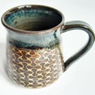 Mug Brown Glazed  - Hand Thrown Stoneware Ceramic Mug 